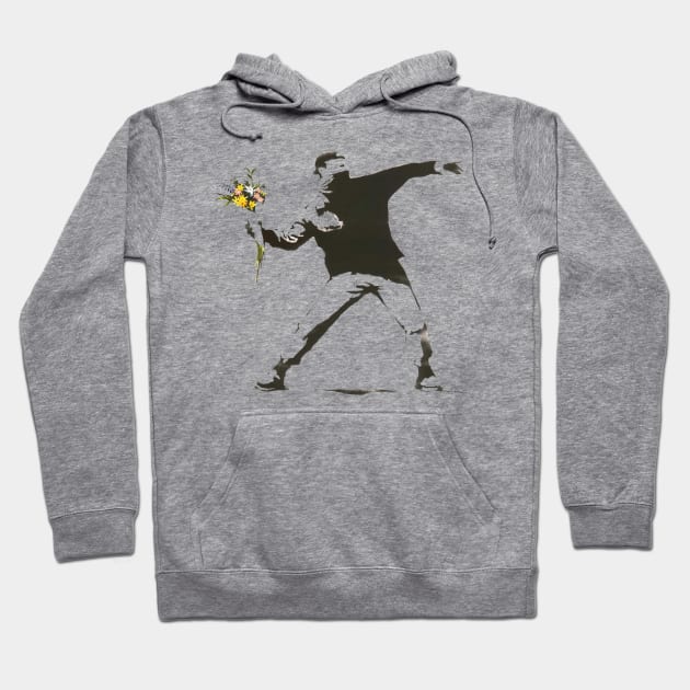 Banksy flower grenade Hoodie by TeeMax